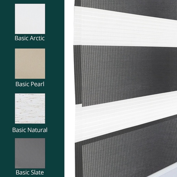 🪟CHICOLOGY Zebra Blinds, Roller Window Shades🪟 38" W X 72" H - Picture 6 of 8